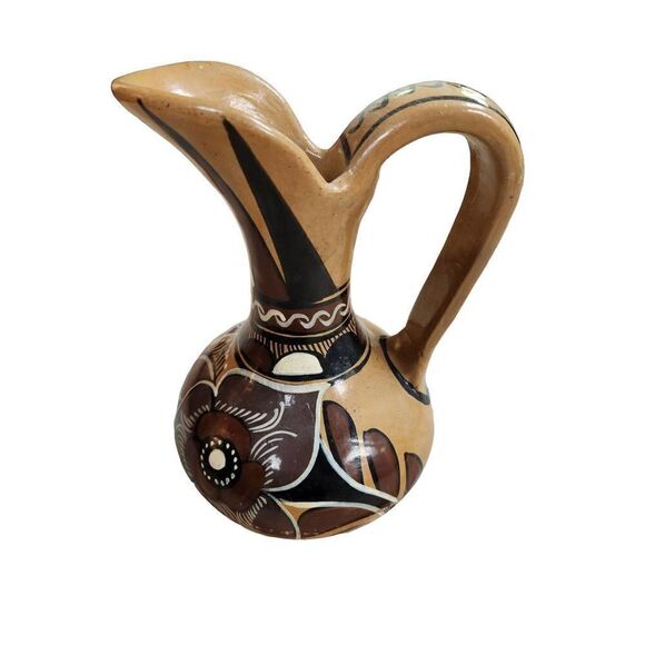 Vintage Bohemian Mexico Mexican Jug Pottery Boho - Picture 1 of 5